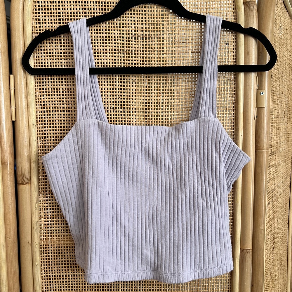 American Eagle lilac lavender crop top